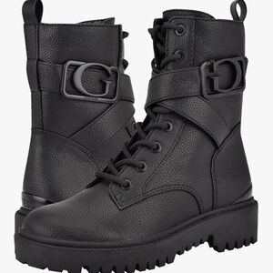 GUESS Black Women's Combat Boots Orana